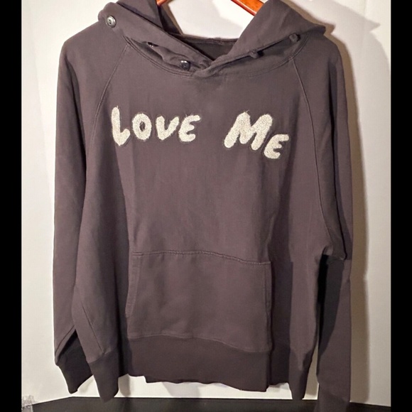 Sandrine Rose x Free People French Terry Cloth Love Me Hoodie Gray Size S - NWT - Picture 4 of 15